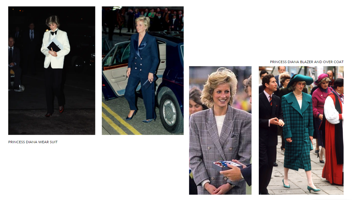 เจ้าหญิง Diana ในลุคชุดสูทกางเกง กับลุคเสื้อ Blazer และ Over Coat 