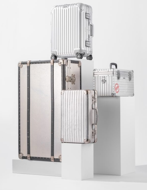 Rimowa’s range of iconic suitcases throughout the years.