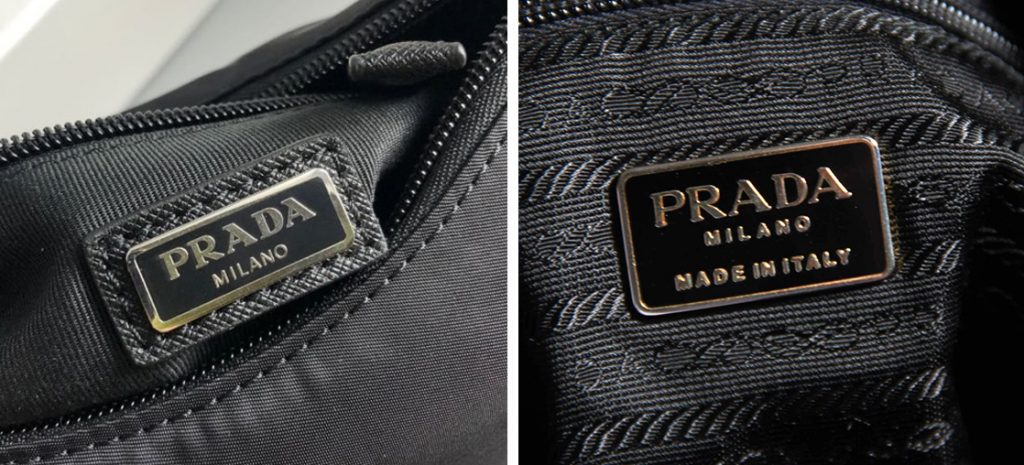 เผยเทคนิค 7 วิธีดูกระเป๋าแบรนด์ prada-authentic prada vs fake-authentic prada serial number-authentic prada bags-logo-โลโก้