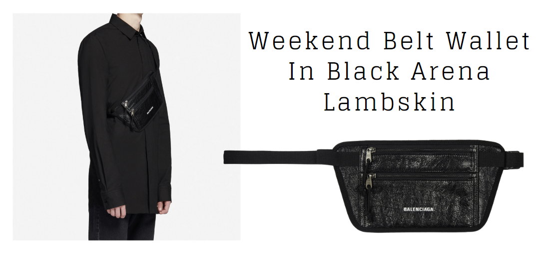 Balenciaga กระเป๋าคาดอก ITEM ชิ้นใหม่ของสายแฟฯ Black Arena Lambskin