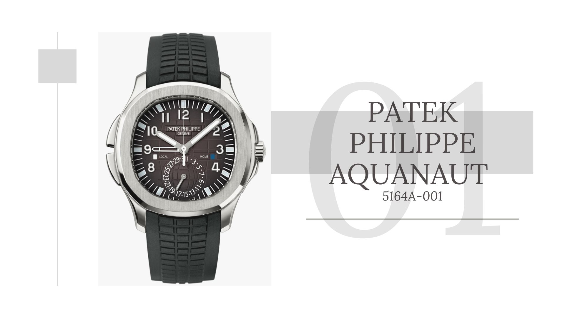 Patek Philippe Aquanaut เจ้าของรางวัลนาฬิกาสำหรับการเดินทางที่ดีที่สุดในปี 2011 รุ่น 5164A-001