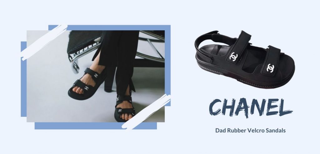 Chanel Dad Rubber Velcro Sandals 