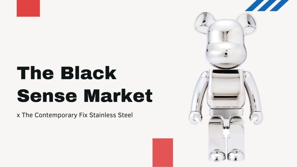 The Black Sense Market x The Contemporary Fix Stainless Steel Bearbrick