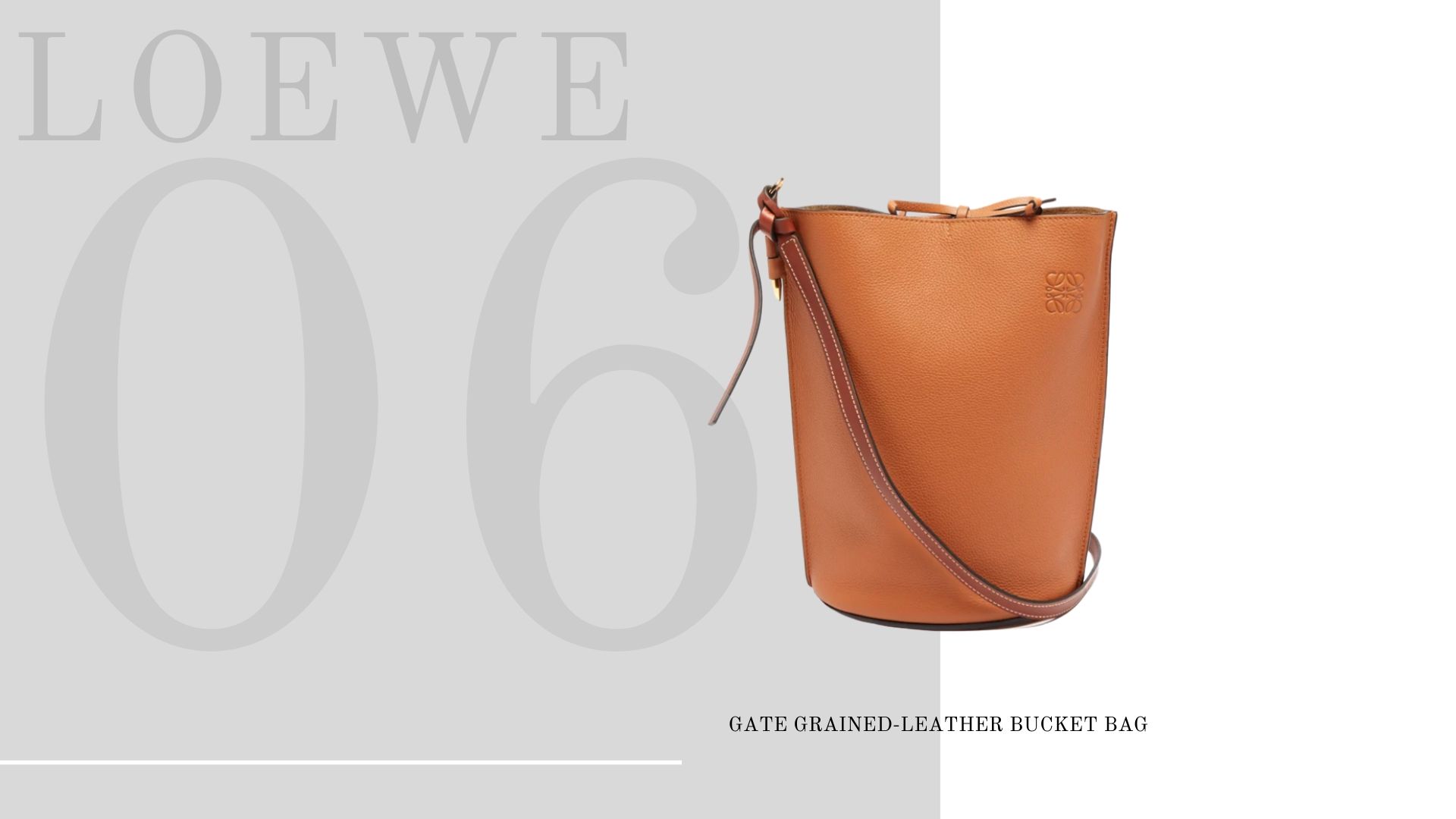Loewe Gate Grained-Leather Bucket Bag 