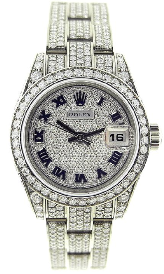 นาฬิกา rolex ที่แพงที่สุด - Rolex Datejust Ladies White Gold Diamond Pave Watch