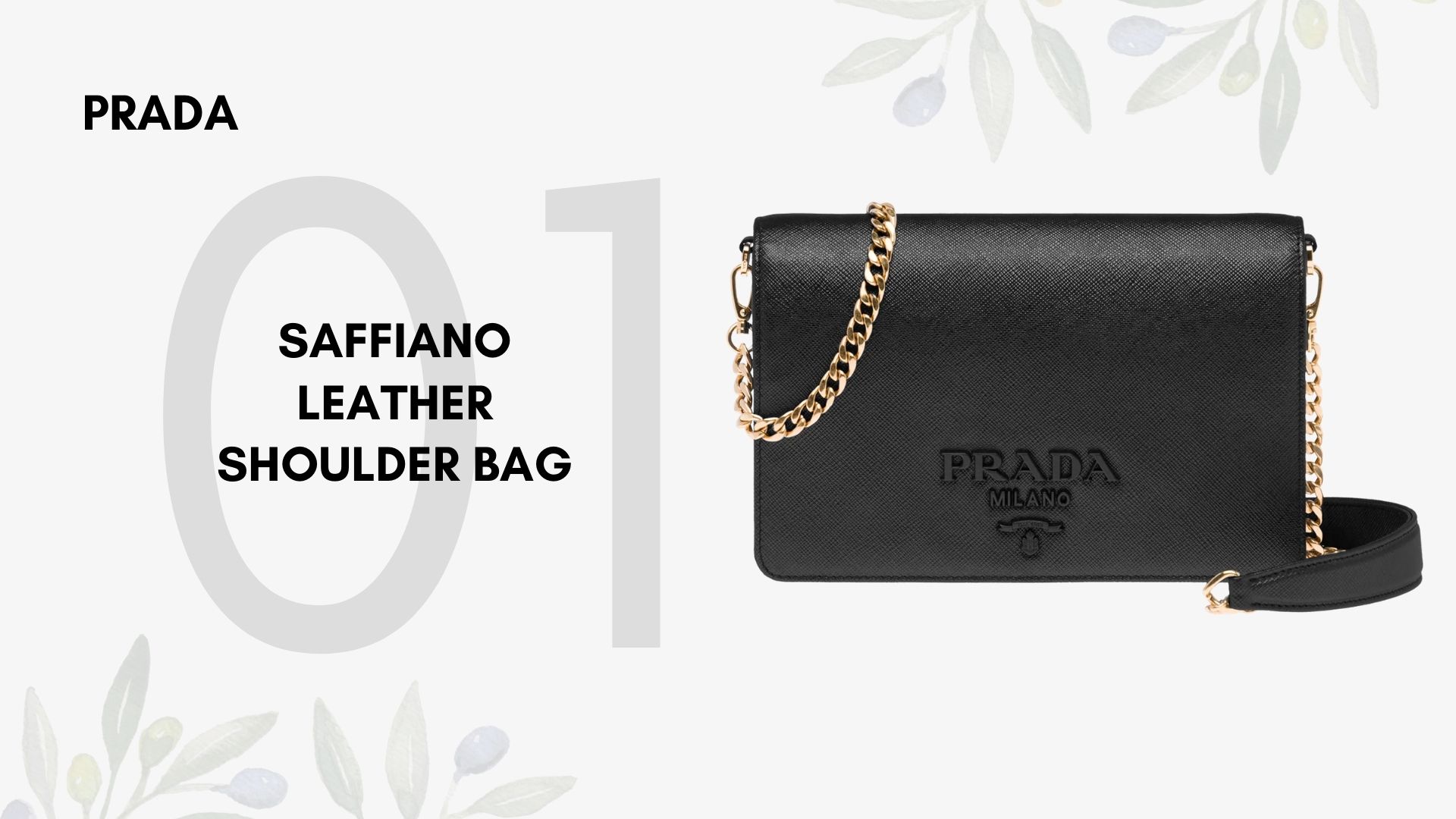 Saffiano Leather Shoulder Bag รวม 9 กระเป๋าแบรนด์เนมราคาไม่เกิน 50000 บาท