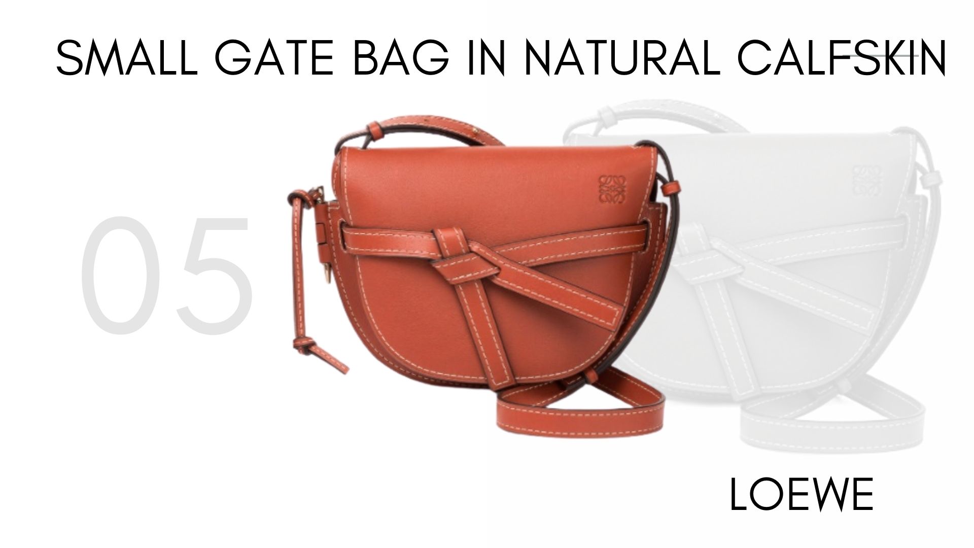 Small Gate bag in natural calfskin 