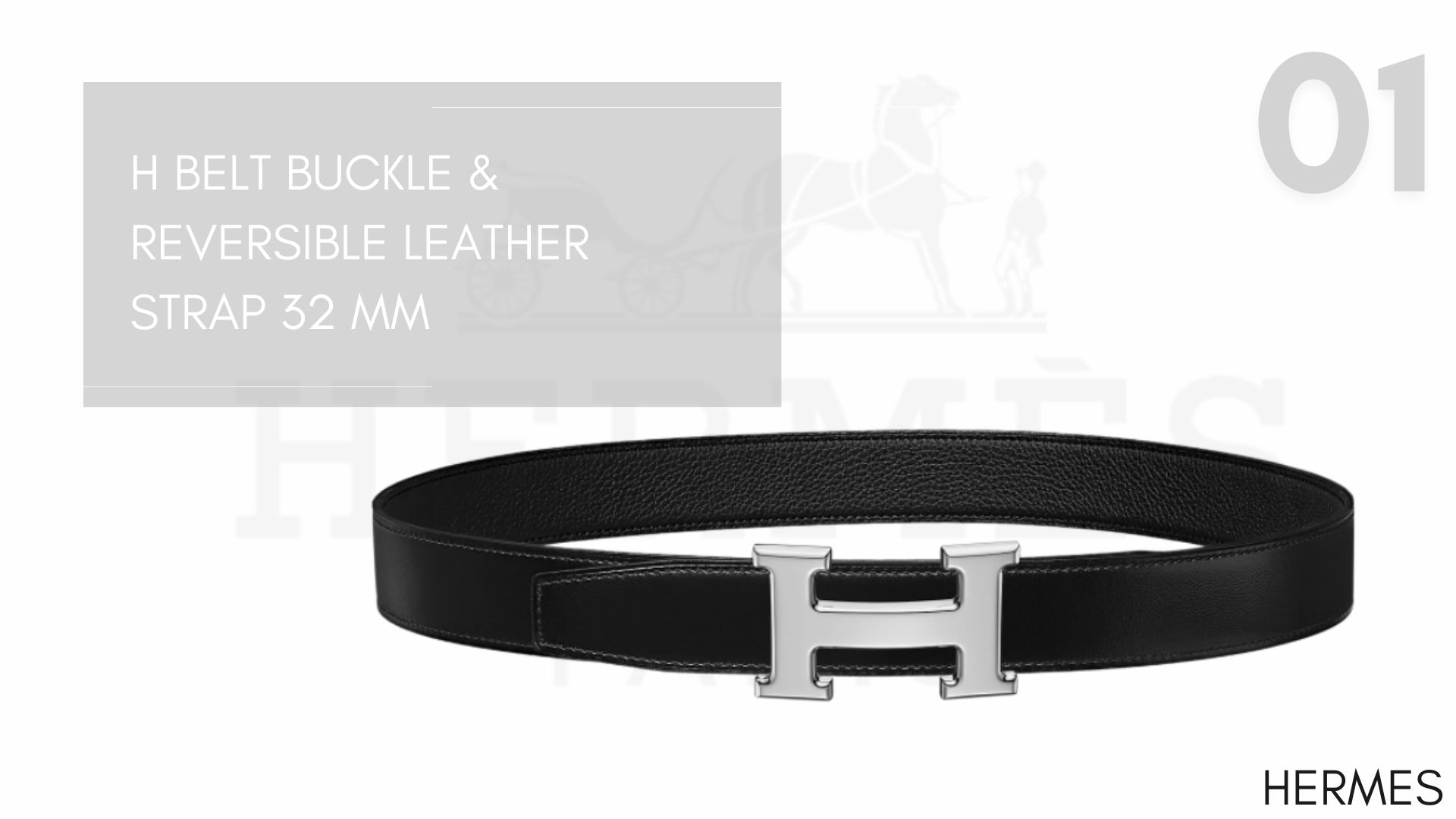 H Belt Buckle & Reversible Leather Strap 32 MM. รวม 10 Belts ฮิตตลอดกาล