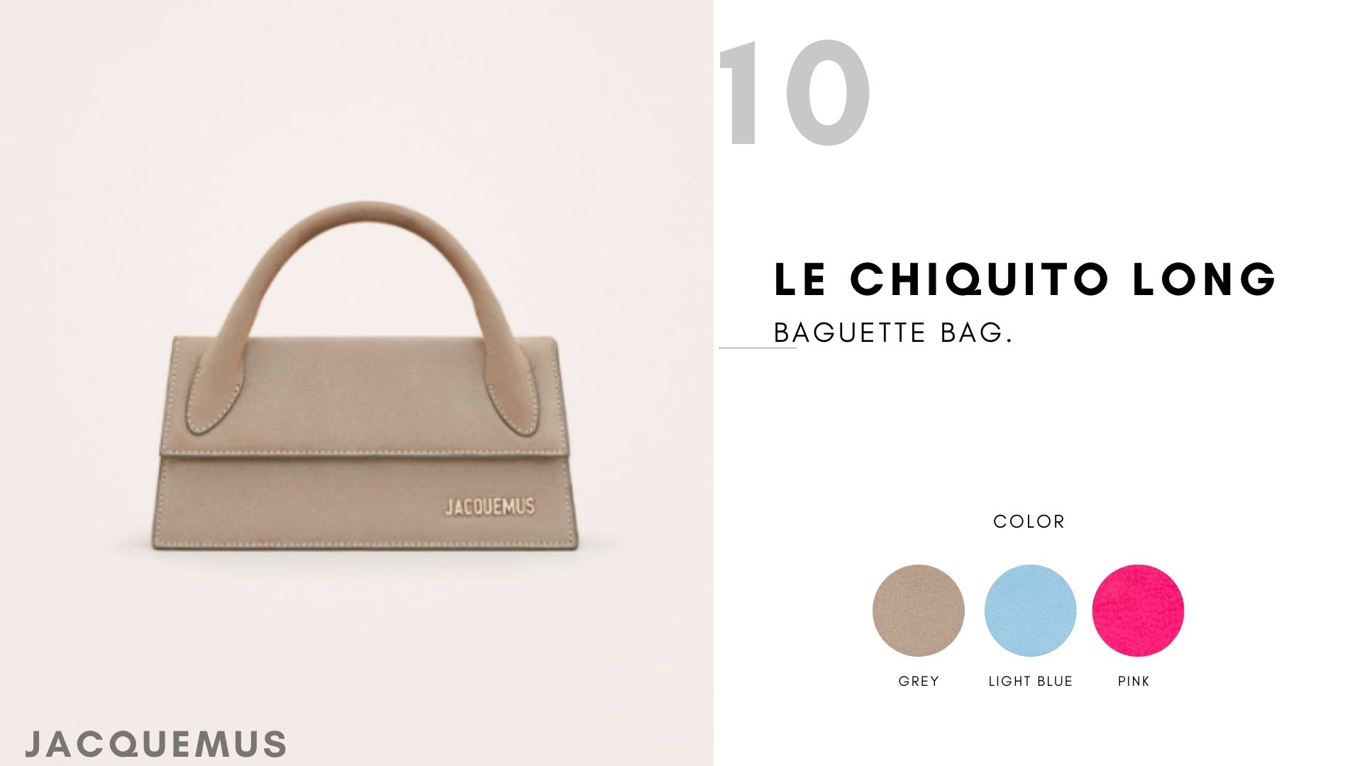 Le Chiquito long Baguette bag.