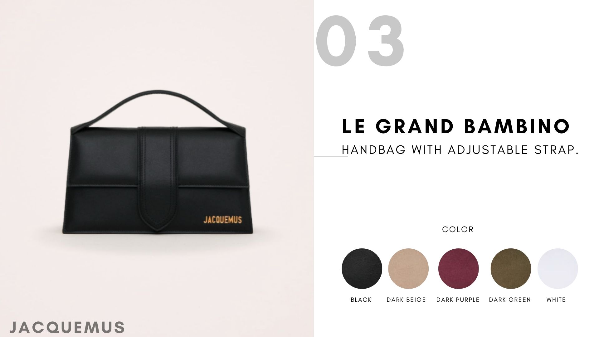 Jacquemus Bag กับตำแหน่ง It Bag สวยๆ ! Le Bambino Handbag with adjustable strap.