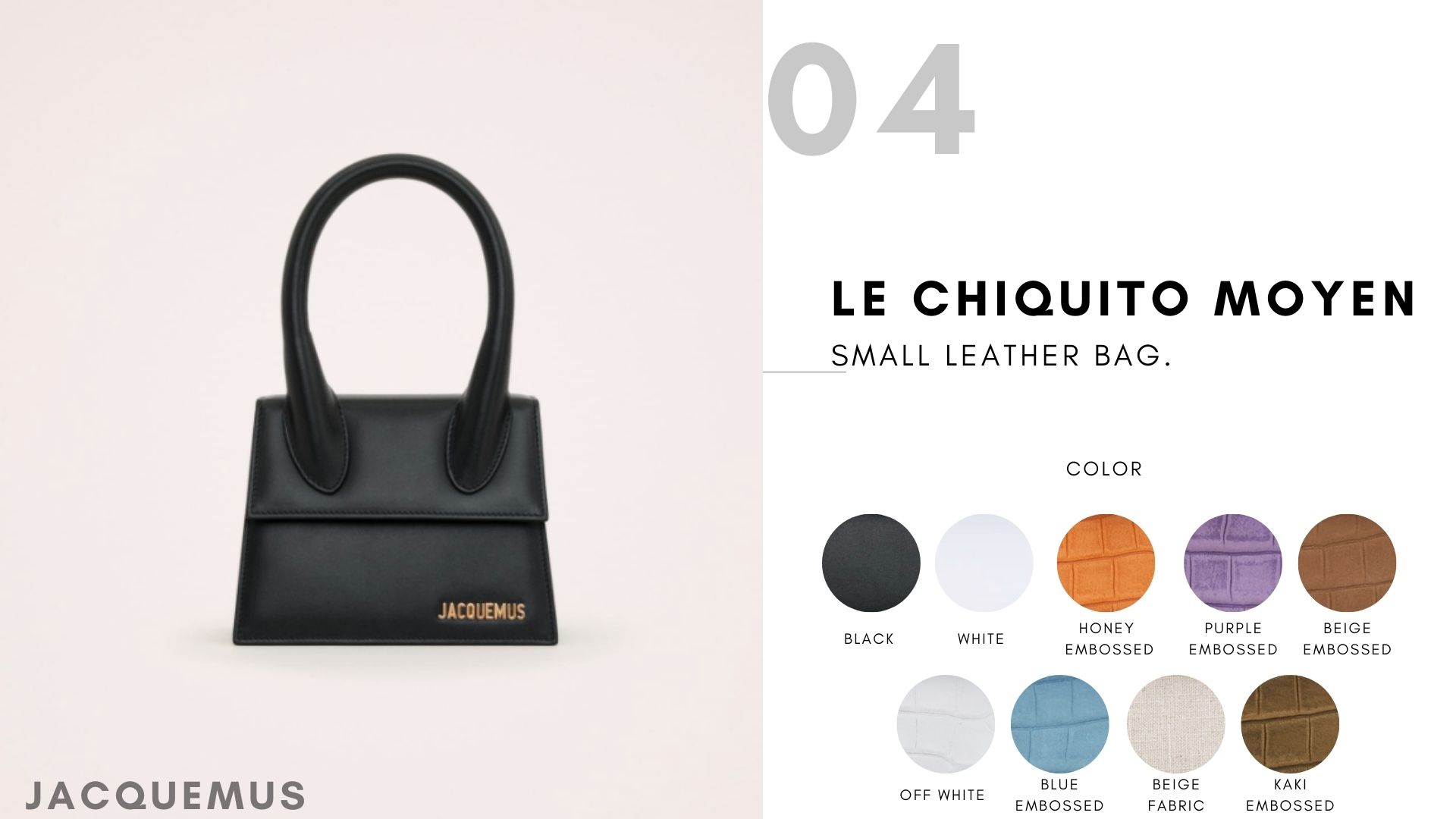 Le Chiquito moyen Small leather bag.