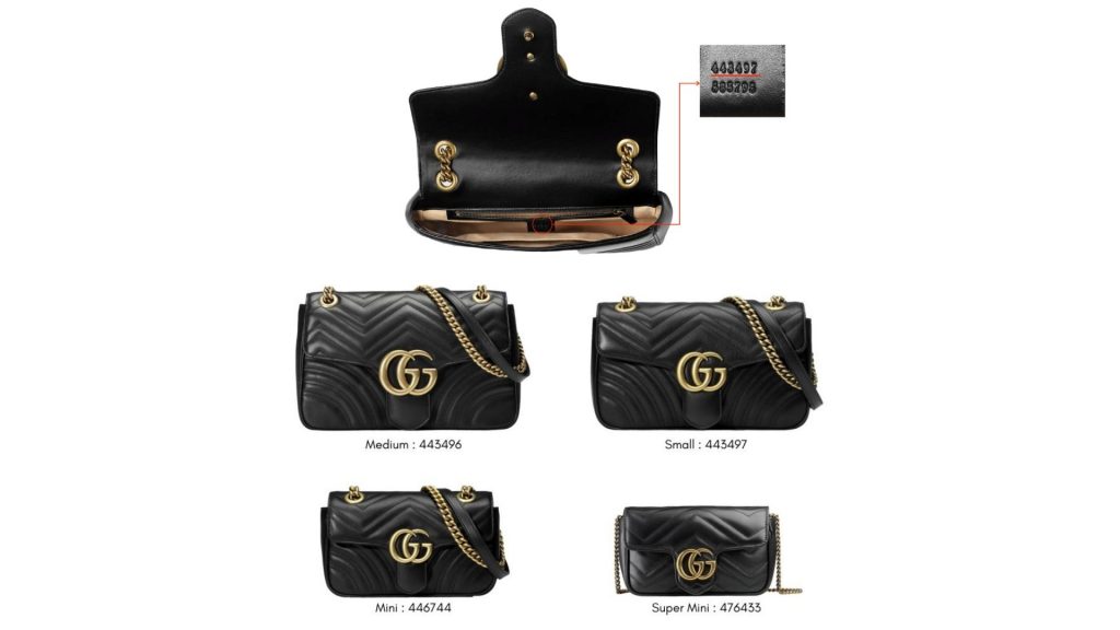 Serial Number Gucci Marmont - ซับในกระเป๋า gucci