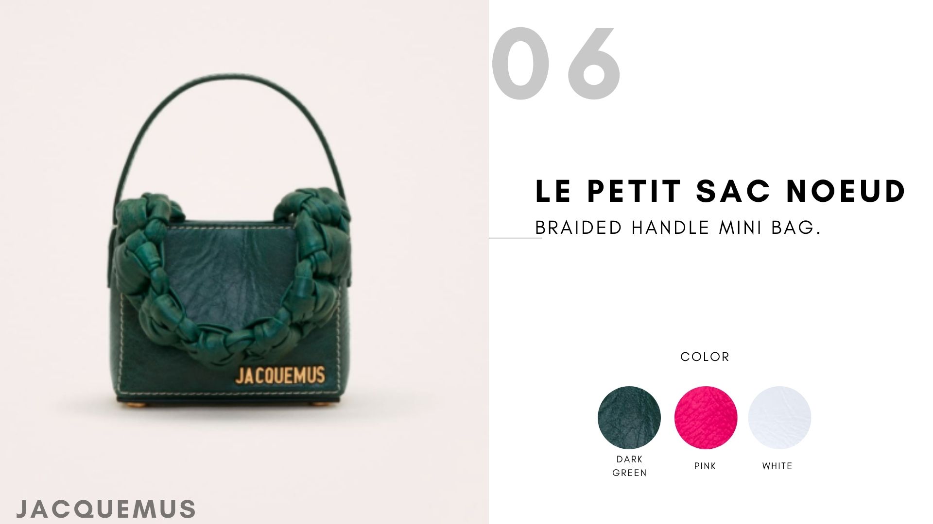 Le Petit Sac Noeud Braided Handle Mini Bag