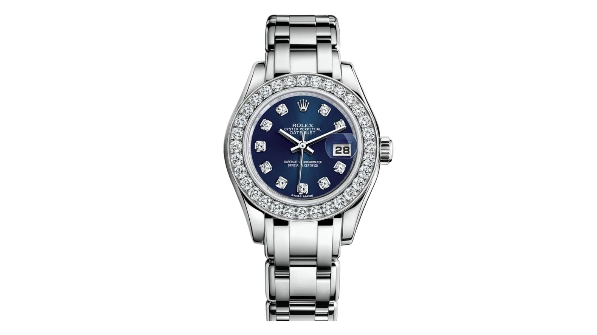 นาฬิกา rolex ที่แพงที่สุด - Rolex Oyster Perpetual Lady Datejust Pearlmaster White Gold Watch