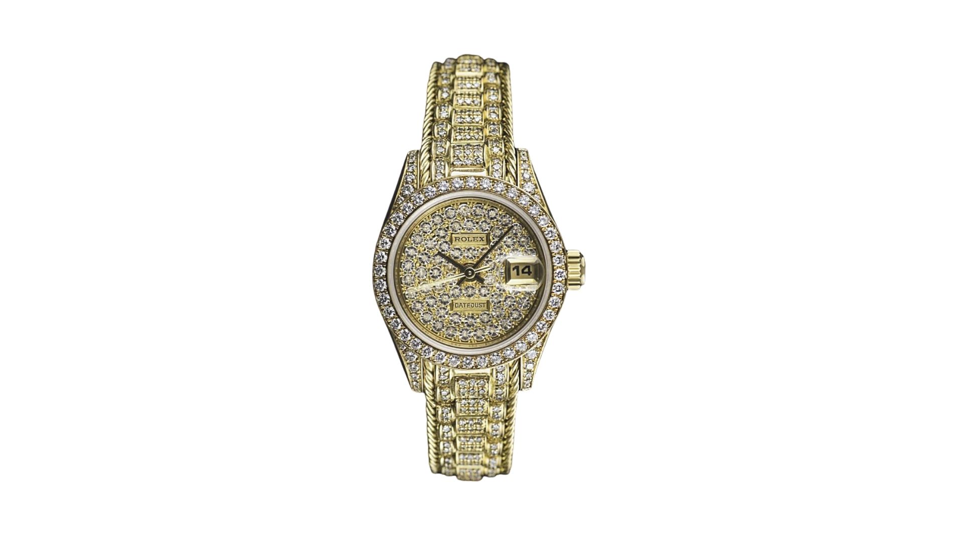 นาฬิกา rolex ที่แพงที่สุด - Rolex Datejust Ladies Yellow Gold Diamond Pave Watch