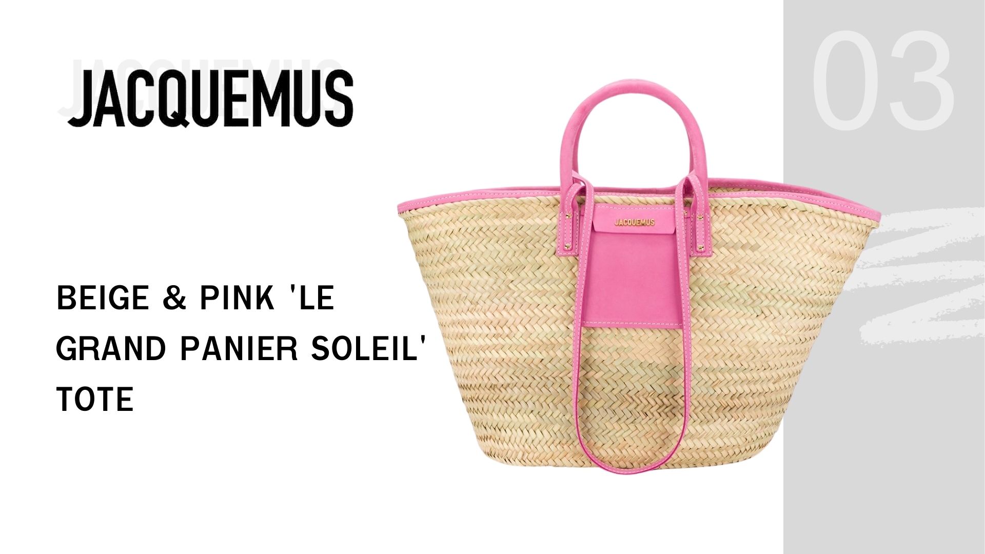 Beige & Pink 'Le Grand Panier Soleil' Tote เอาใจคนอินเลิฟกระเป๋าสานด้วย .... Luxury Brand สุดฮอต