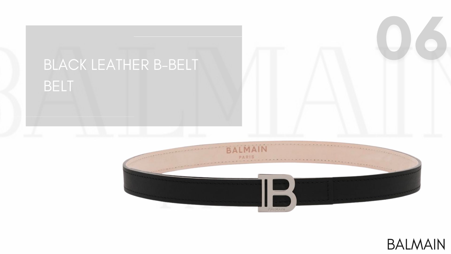 Black Leather B-Belt Belt