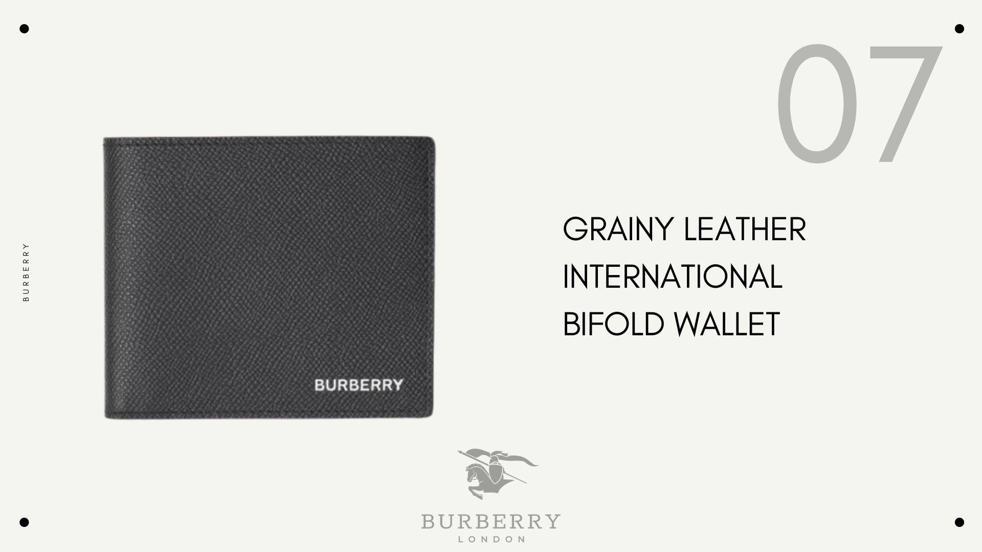 Burberry Grainy Leather International Bifold Wallet