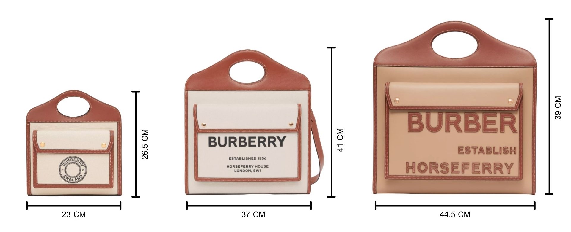 Size of Burberry Pocket Bag : ขนาดของกระเป๋า Anatomy Of Burberry Pocket Bag