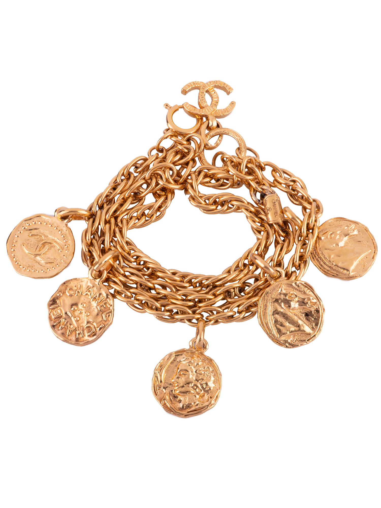 CC Medallion Charm Bracelet GoldArtboard 4