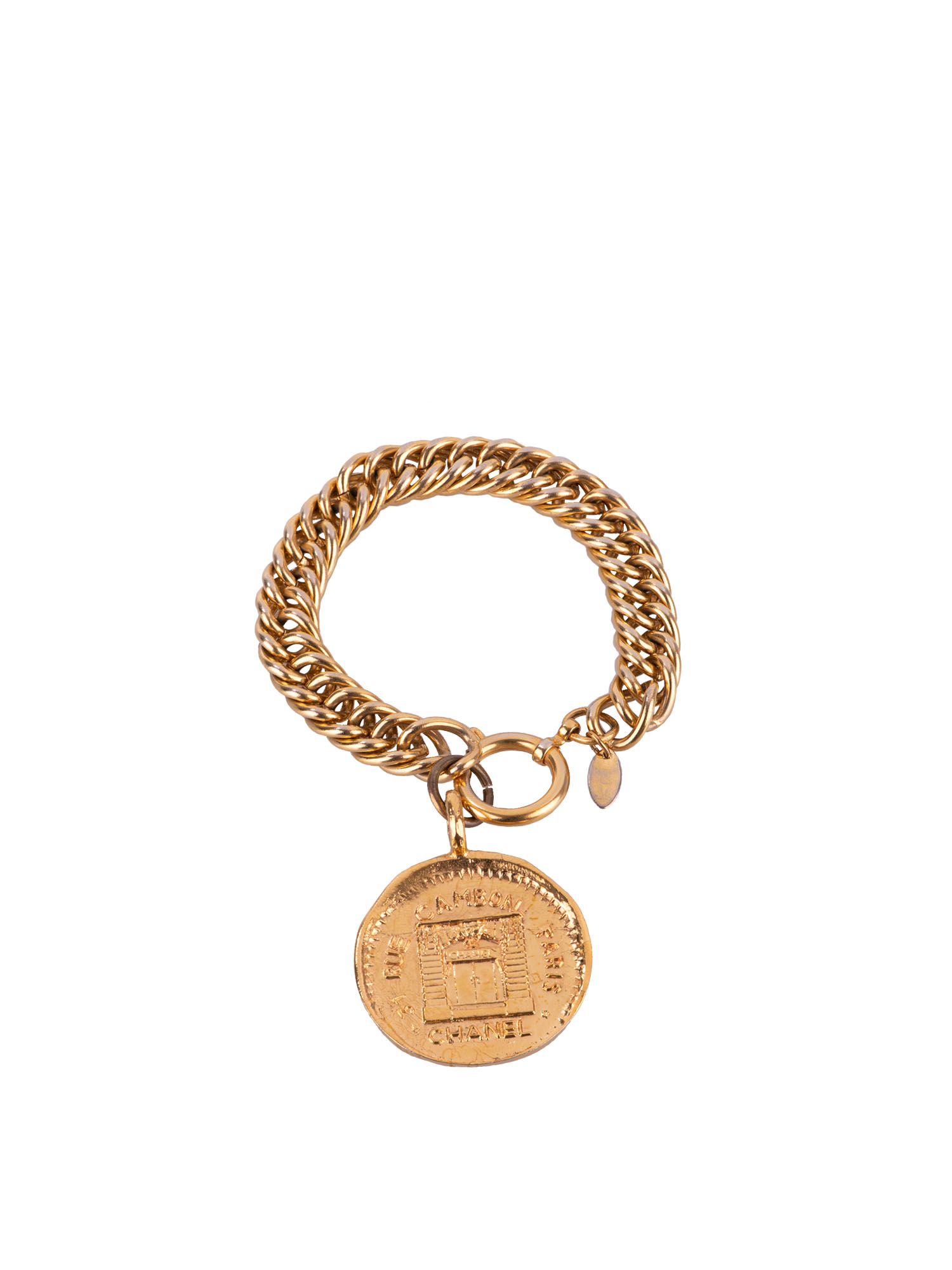 Chanel Vintage Bold Chain Bracelet Medallion