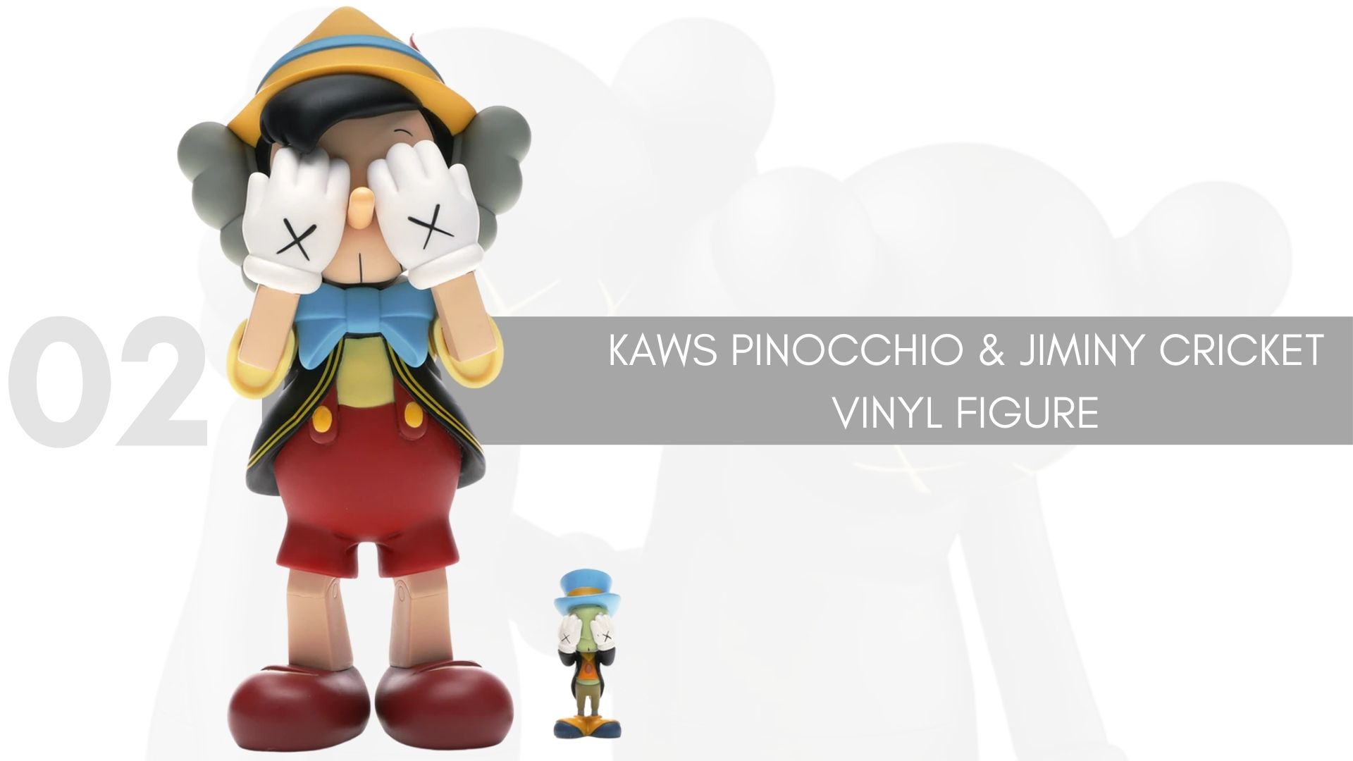 KAWS Pinocchio & Jiminy Cricket Vinyl Figure KAWS รวม 5 ตัวที่ราคามาแรงในปี 2020