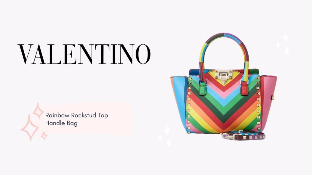 Valentino Rainbow Rockstud Top Handle Bag