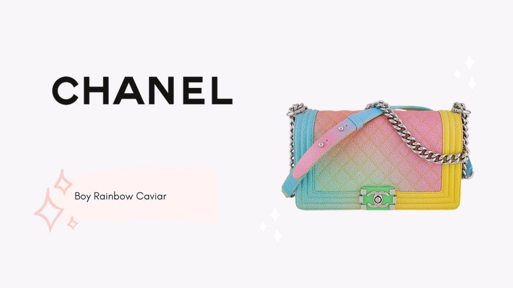 Chanel Boy Rainbow Caviar