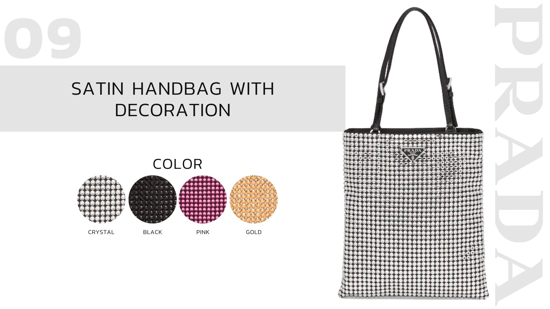 เปิดตัวกระเป๋าใหม่ Prada ที่จะมาครองตำแหน่ง ITEM ที่น่าจับตามอง Satin Handbag with Decoration