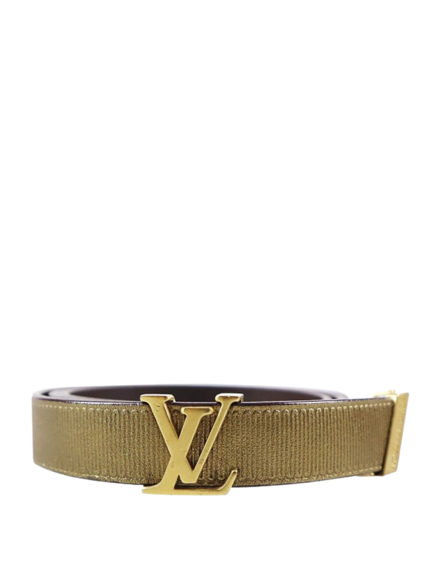 Louis Vuitton Ceinture Initial Belt Gold Leather