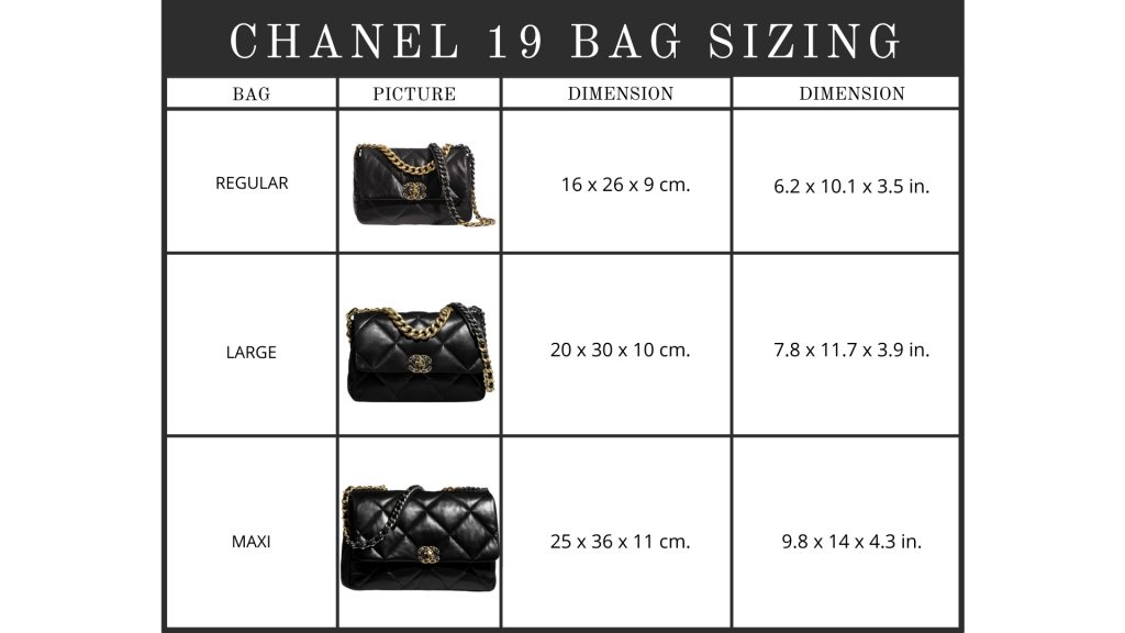 CHANEL 19 SMALL AND MEDIUM/LARGE COMPARISON W/MOD SHOTS & WHAT FITS  INSIDE!! 