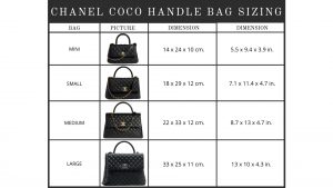 chanel 19 sizes in cm