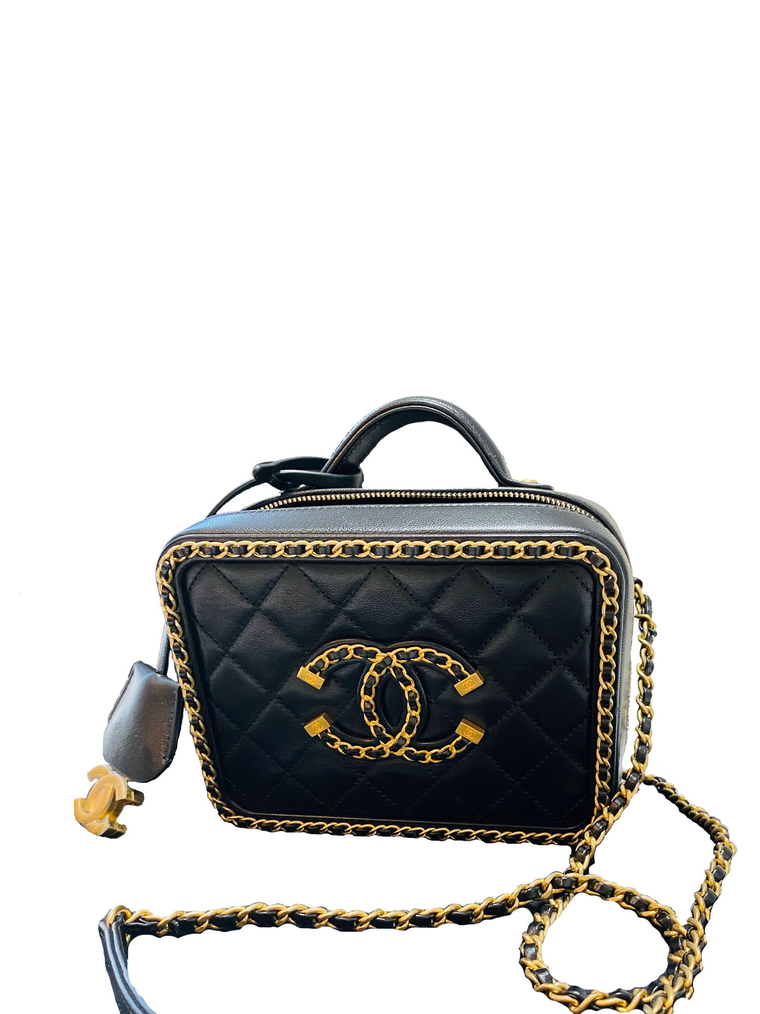 Chanel Vanity Case in Black Holo29