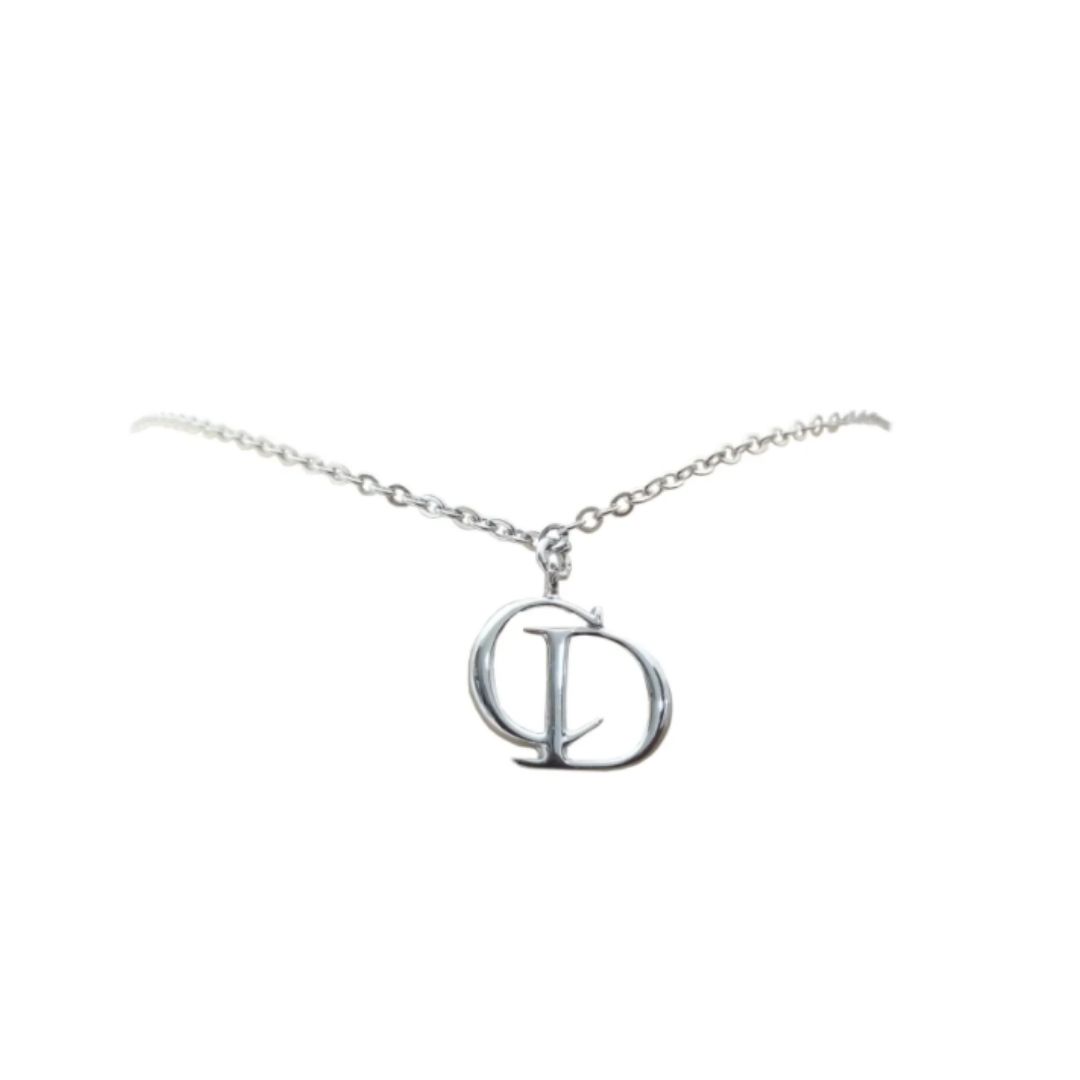 Dior Accented CD Silver Tone Necklace