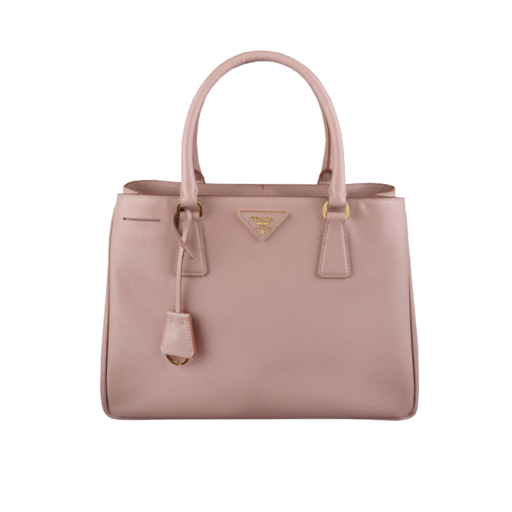 Prada Galleria Saffiano Leather Bag Size 30 in Cameo Beige