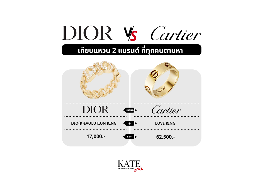 เทียบแหวน 2 รุ่น ที่ทุกคนตามหา Dior Vs Cartier - Kate💋 Style