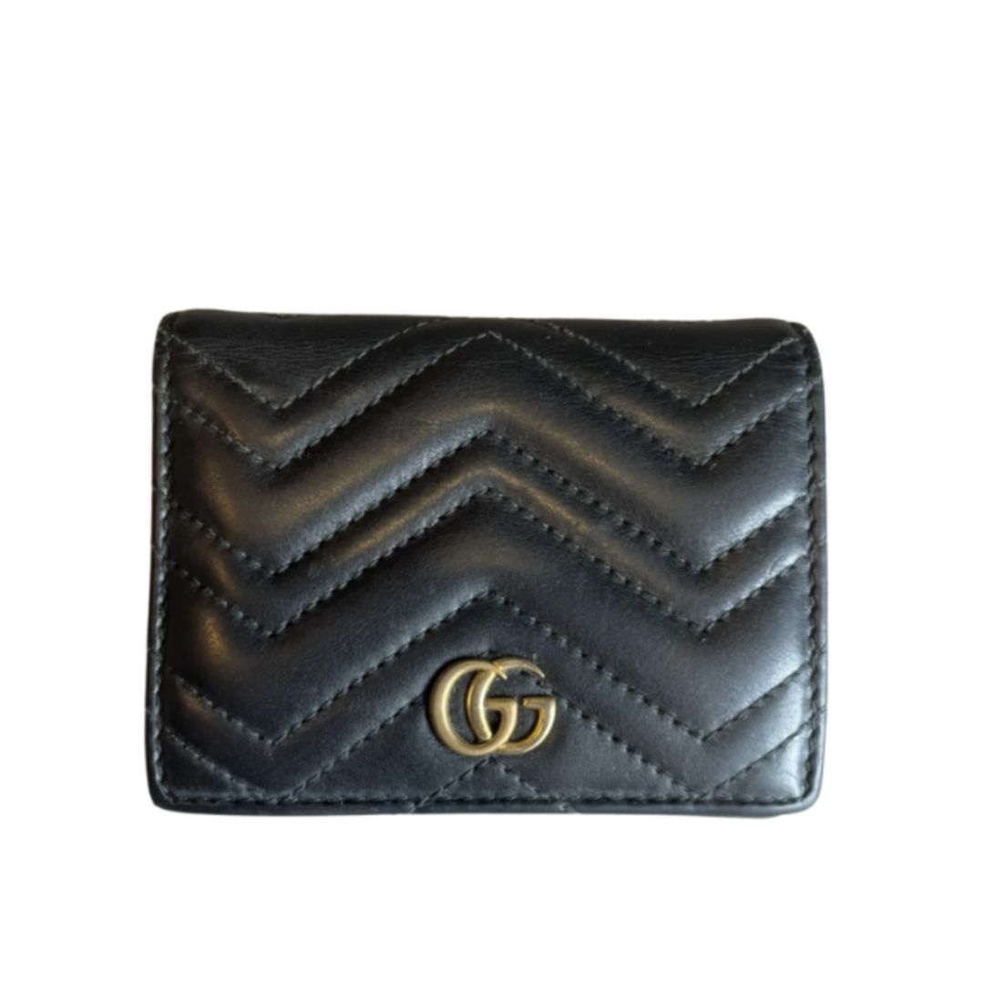 Gucci Marmont Card Case Wallet in Black