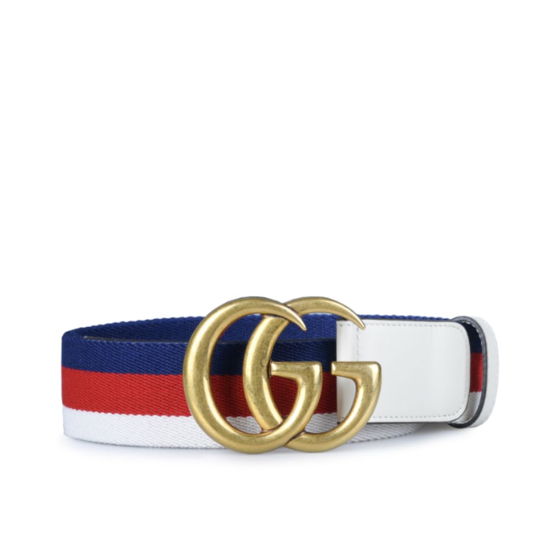 Gucci Web Accent Belt Size 85 in White