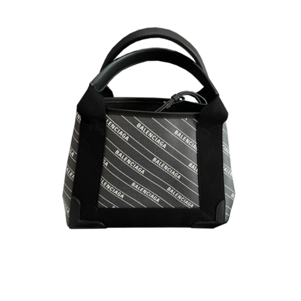 Balenciaga Stripe Logo Cabas Bag Size XS