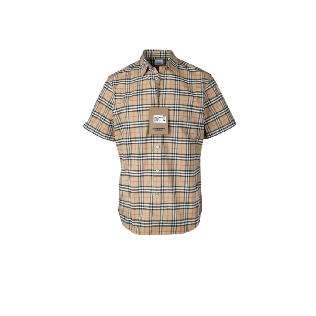 Burberry Check Short-Sleeve Shirt Size XL