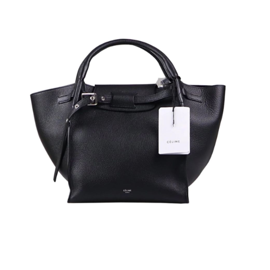 Celine Small Big Bag with Long Strap in Black
