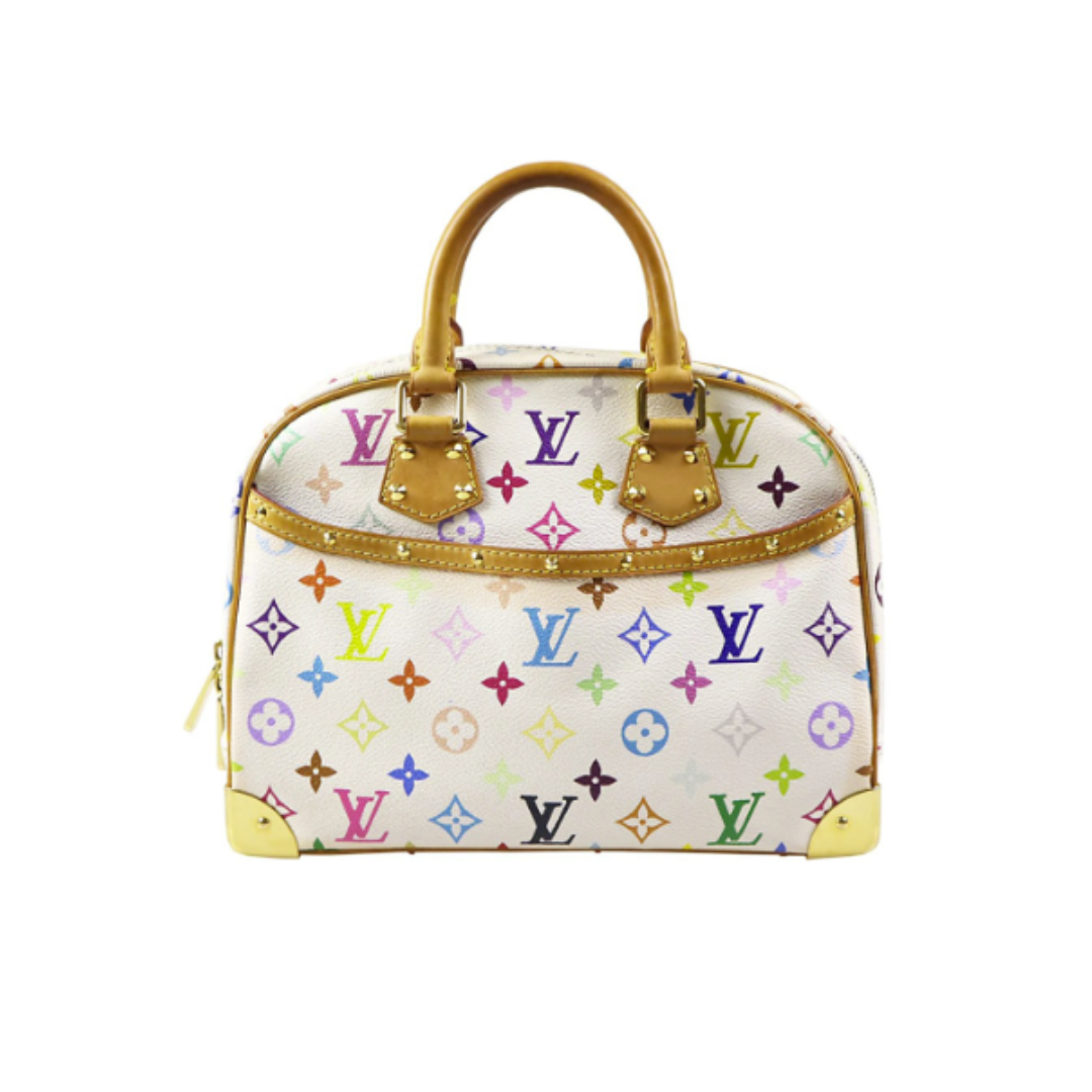 Louis Vuitton Trouville White Multicolor Monogram Handbag