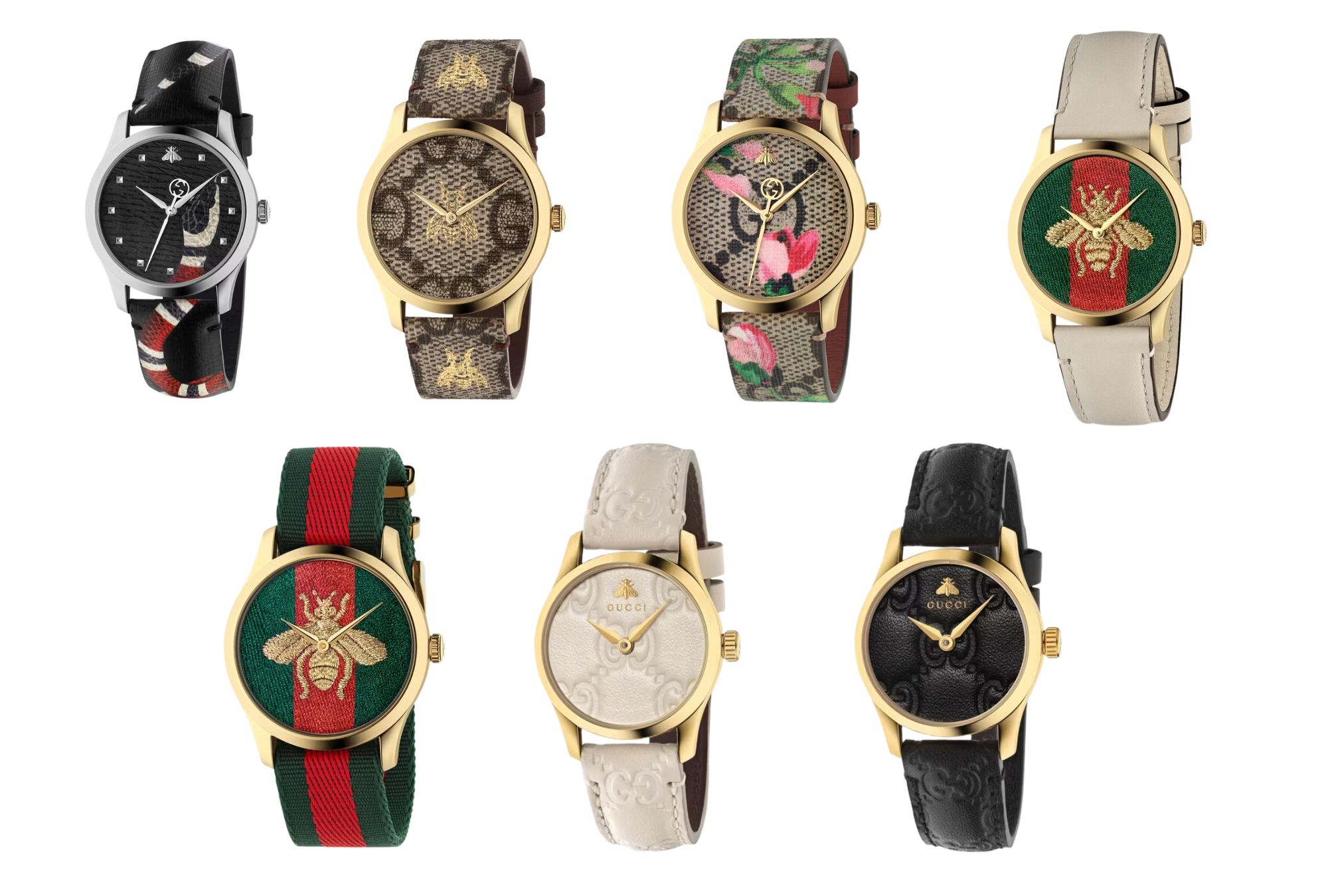Gucci Watch รุ่น The G-Timeless-ลาย-นาฬิกา-สีสัน-หน้าปัด