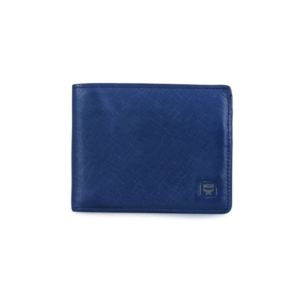 MCM Blue Leather Wallet