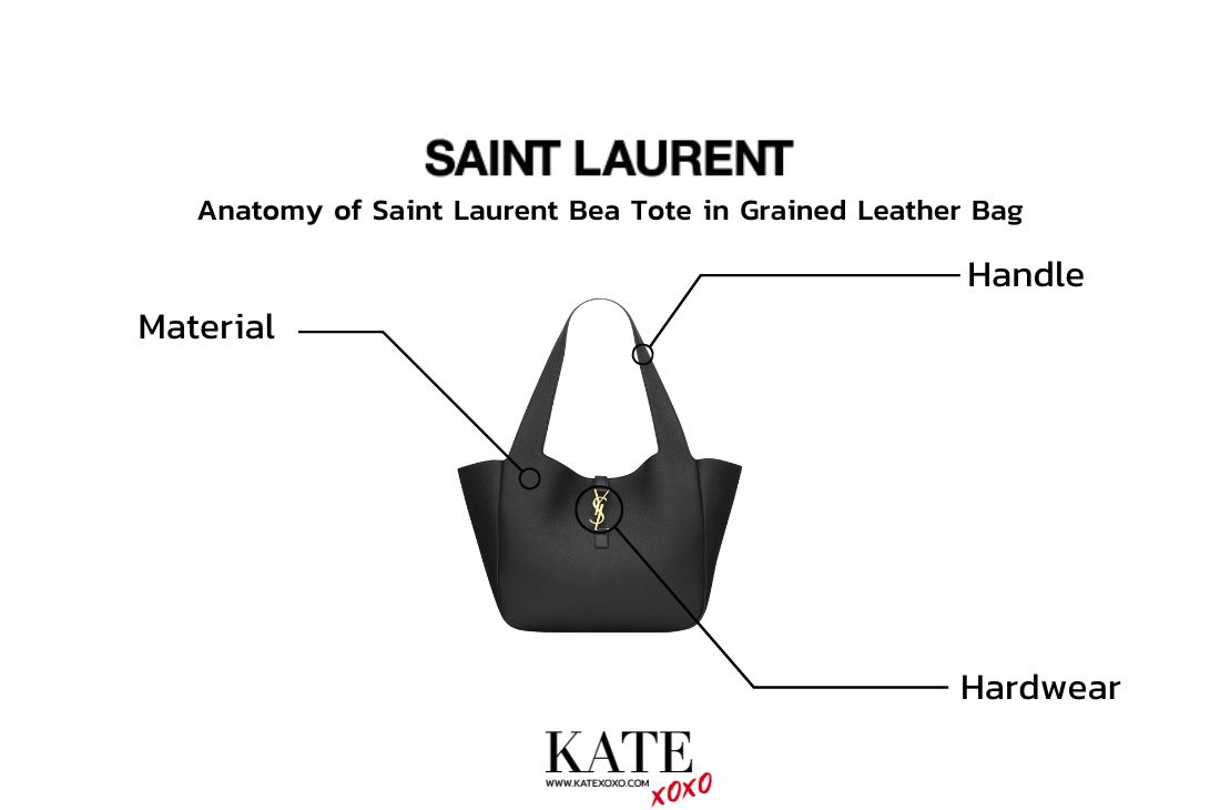 Anatomy of Saint Laurent Bea tote in Grained Leather Bag