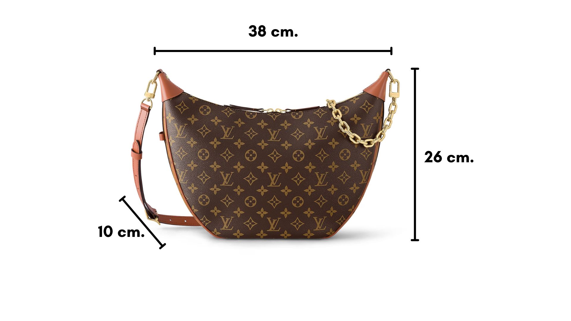 ขนาด Anatomy of Louis Vuitton Loop Hobo Bag (4)