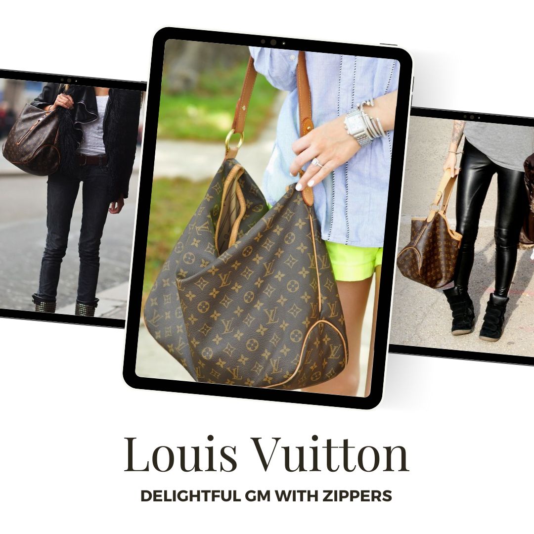 2. Louis Vuitton Delightful GM with zippers
