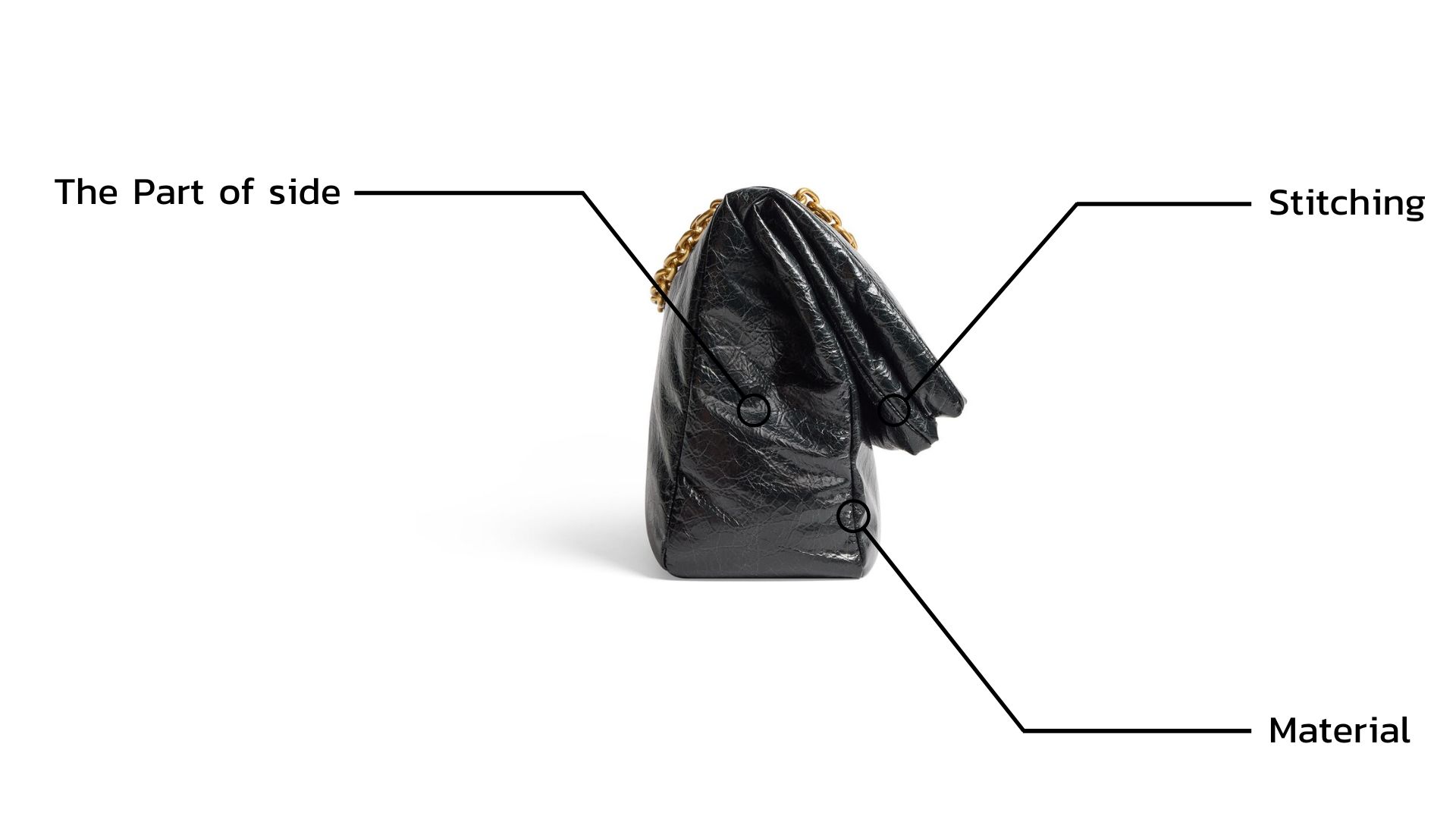 Women's Monaco Medium Chain Bag in Black (4)