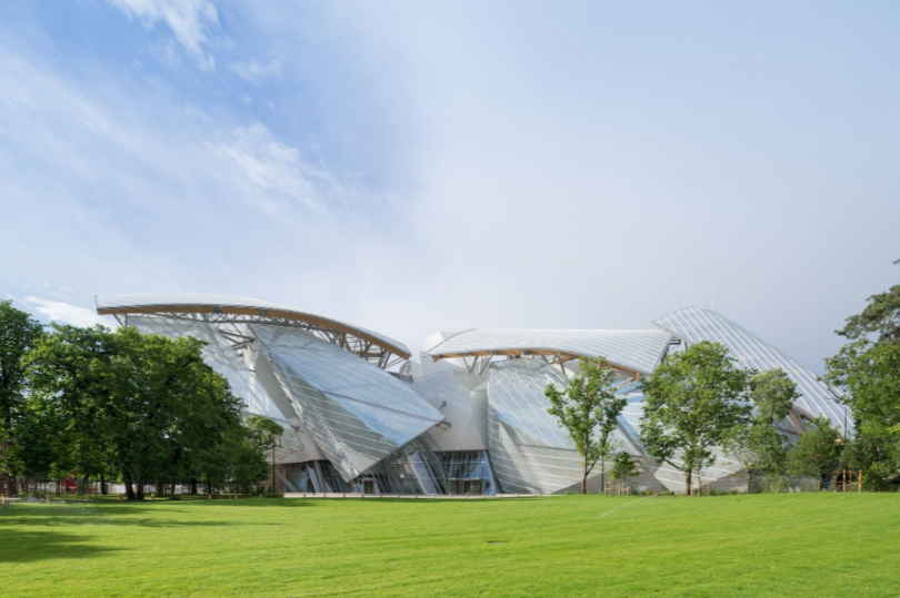 The Fondation Louis Vuitton in Paris, designed by architect Frank Gehry