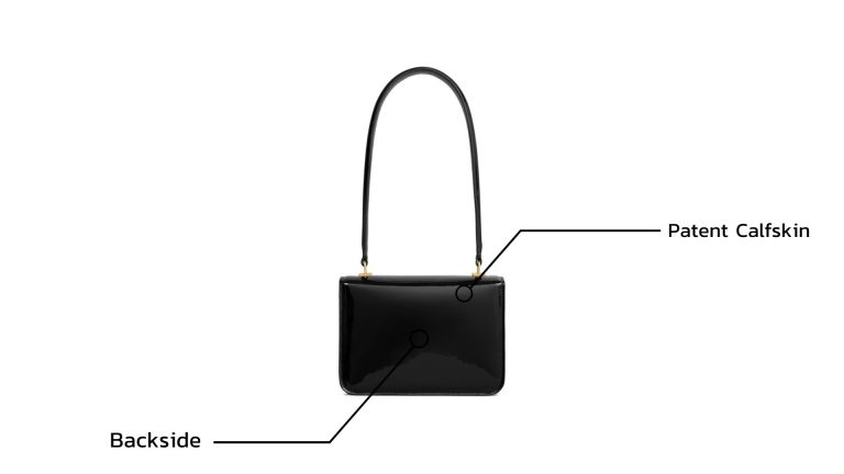 TEEN GARANCE BAG 18 IN BLACK PATENT CALFSKIN